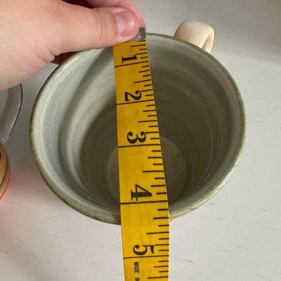 SET of 2 Patterned Heavier Weight Coffee Cups Mugs Tea Floral Polka Dot - Picture 10 of 14